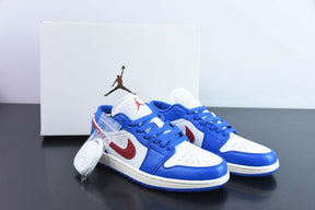 Jordan 1 Low Sport Blue Gym Red (Women's)