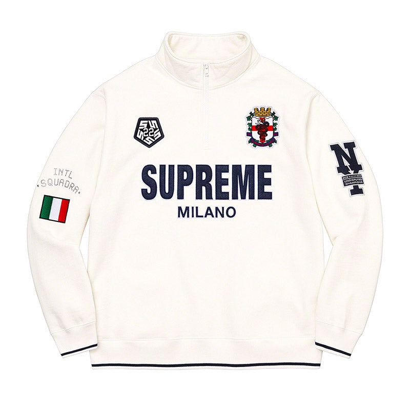 Moletom Supreme Milano Half Zip White